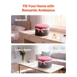 Säilötyt aidot ruusut 50 kpl pyöreässä lahjarasiassa vaaleanpunaisina