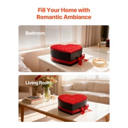 Säilytetyt ruusut 100 kpl sydämenmuotoisessa rasiassa kartonkia 40 mm