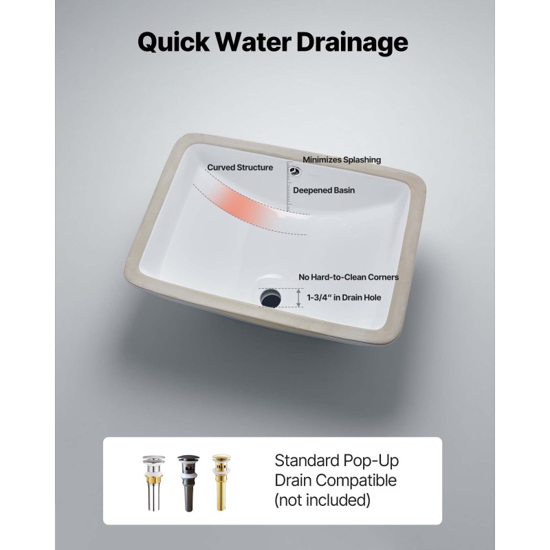 Pesuallas keraaminen nanolasitettu upotettava 530x375x210 mm valkoinen