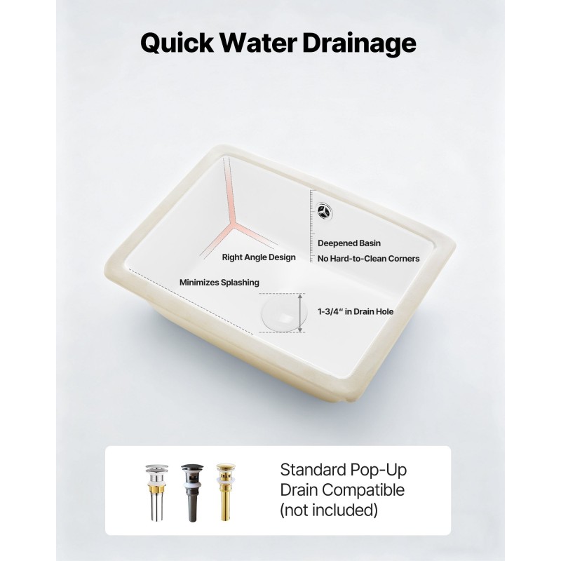 Tason alle asennettava suorakulmainen keraaminen posliiniallas 400 x 305 mm valkoinen