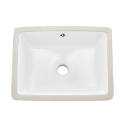 Tason alle asennettava suorakulmainen keraaminen posliiniallas 400 x 305 mm valkoinen