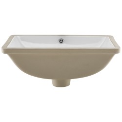 Pesuallas keramiikkainen 515x385x190 mm tasoon upotettava valkoinen suorakulmainen pieniin kylpyhuoneisiin