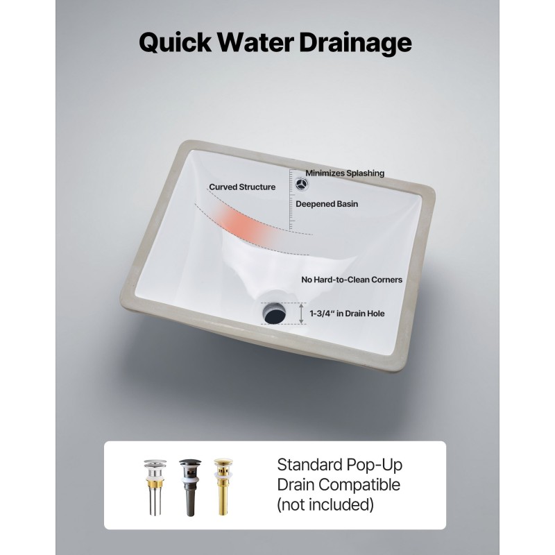 Pesuallas keramiikkainen 515x385x190 mm tasoon upotettava valkoinen suorakulmainen pieniin kylpyhuoneisiin