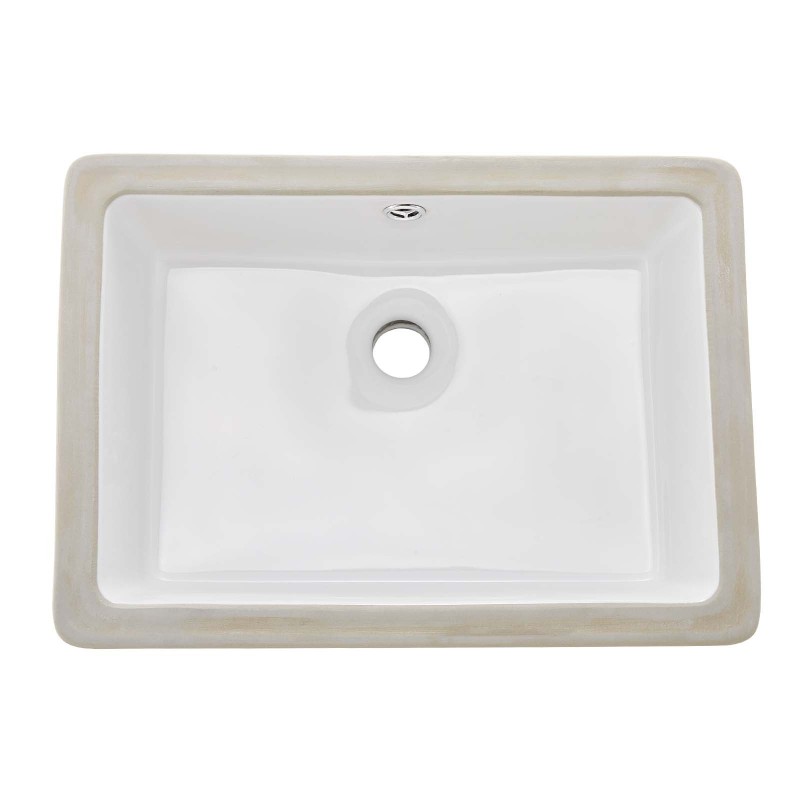 Kylpyhuoneen allas keraaminen tasoon upotettava suorakulmainen 470x335x170 mm valkoinen nanolasite