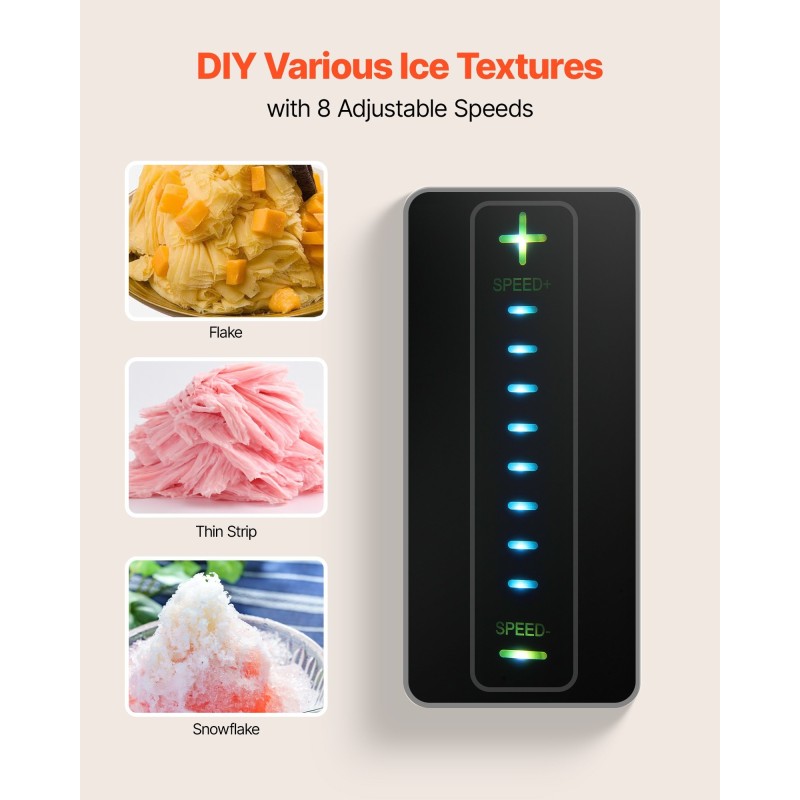 Hiutalejääkone ruostumattomasta teräksestä 20 kg vuorokaudessa 0,8 l säiliö kotikäyttöön