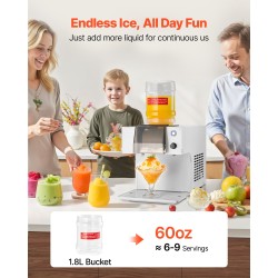 Hiutalejääkone 40 kilogrammaa vuorokaudessa 1,8 litran säiliö ruostumaton höyrystin kotiin