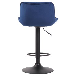 Samettipäällysteinen säädettävä baarijakkara modernilla muotoilulla