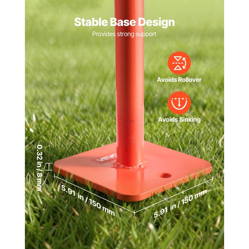 Aitatolpan irrotin jauhemaalattu hiiliteräs 914 mm 300 kg vipurakenne