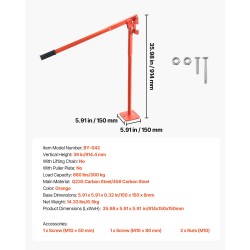 Aitatolpan irrotin jauhemaalattu hiiliteräs 914 mm 300 kg vipurakenne