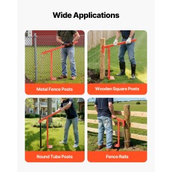 T-mallinen teräs tolpanirrotin aitatolpille 78 cm 300 kg 109 cm ketjulla