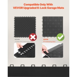 Reunalistasarja PP-muovia musta 15 kpl 305 x 60 mm autotallilaattoihin