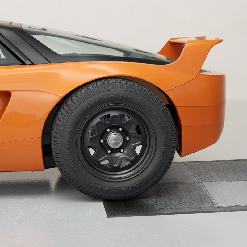 Reunalistasarja PP-muovia musta 15 kpl 305 x 60 mm autotallilaattoihin