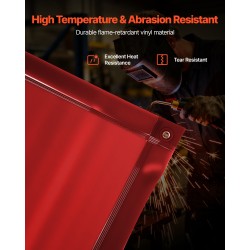 Hitsausverho 2-osainen sarja liekinkestävä vinyyli 1,74×2,34 m 6-tasoinen UV-suoja