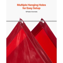 Hitsausverho 2-osainen sarja liekinkestävä vinyyli 1,74×2,34 m 6-tasoinen UV-suoja