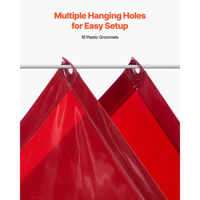 Hitsausverho 2-osainen sarja liekinkestävä vinyyli 1,74×2,34 m 6-tasoinen UV-suoja