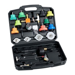 Jäähdyttimen 28-osainen paineentestaussarja alumiinipumpulla paineilmakompressoriliitännällä tyhjiönmuodostukseen ja täyttöön