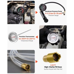 Jäähdyttimen 28-osainen paineentestaussarja alumiinipumpulla paineilmakompressoriliitännällä tyhjiönmuodostukseen ja täyttöön