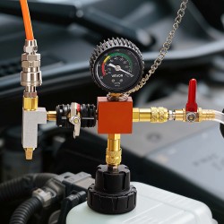 Jäähdyttimen 28-osainen paineentestaussarja alumiinipumpulla paineilmakompressoriliitännällä tyhjiönmuodostukseen ja täyttöön