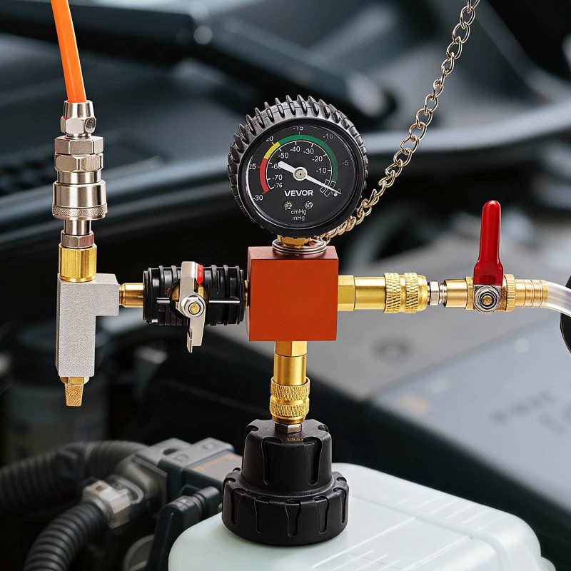 Jäähdyttimen 28-osainen paineentestaussarja alumiinipumpulla paineilmakompressoriliitännällä tyhjiönmuodostukseen ja täyttöön