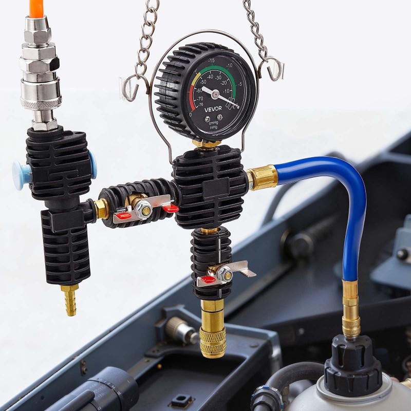 Jäähdytysnesteen paineentestaussarja 47-osainen 6061-T5-alumiinipumpulla autojen paine- ja tyhjiötestaukseen