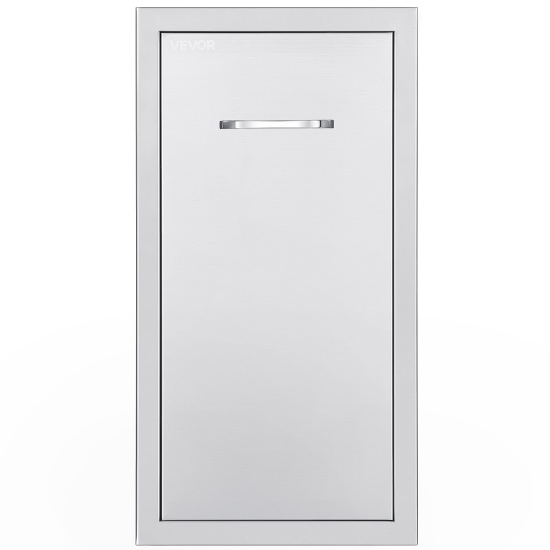 Ruostumattomasta teräksestä valmistettu ulkokeittiön liukuva jäte ja säilytyslaatikko harjatulla pinnalla