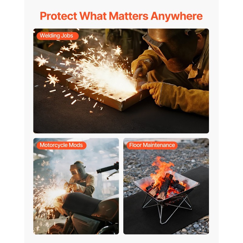 Hiilikuituinen hitsaushuopa 1016 x 1016 mm 3,5 mm hitsaukseen ja tulitöihin