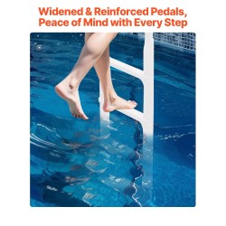 Uima-altaan 4-portainen tikas kaksoiskaiteilla muovi PE sopii 48–54 tuuman altaisiin