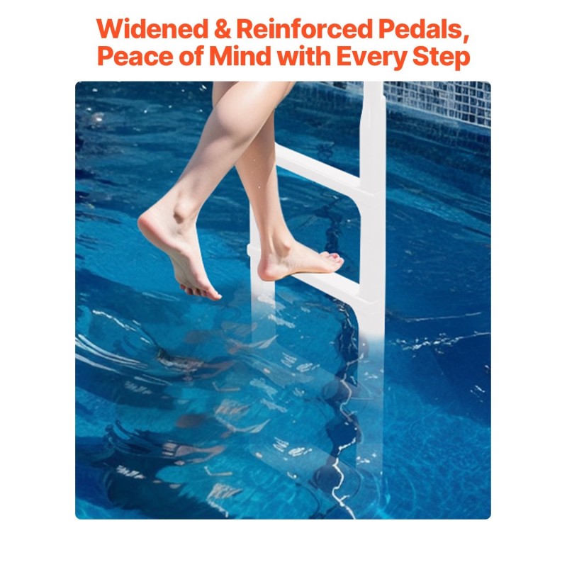 Uima-altaan 4-portainen tikas kaksoiskaiteilla muovi PE sopii 48–54 tuuman altaisiin