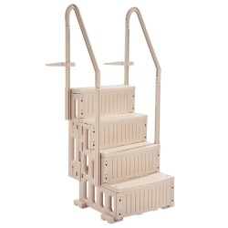 Allastikkaat 4 portaiset PE muoviset kaksoiskaiteilla taupe 48 54 tuumaa