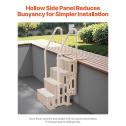 Allastikkaat 4-portaiset PE-muoviset kaksoiskaiteilla taupe 48–54 tuumaa