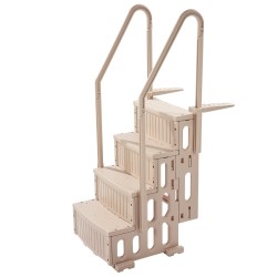 Allastikkaat 4-portaiset PE-muoviset kaksoiskaiteilla taupe 48–54 tuumaa