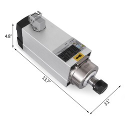 Ilmajäähdytteinen 3 kW karamoottori ruostumattomasta teräksestä ja 220 V taajuusmuuttaja