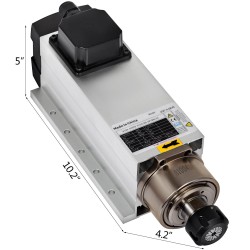 4 kW ilmakylmä karamoottori ER25-kiristysholkilla ja 4 kW taajuusmuuttaja