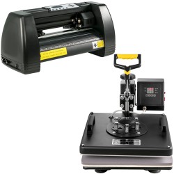 Viidentoista tuuman lämpöprässi ja neljäntoista tuuman vinyylileikkuri paketti