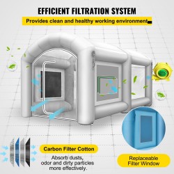 Täytettävä maalausteltta 210D oxford-kangas ja PVC 4x2,5x2,2 m autoille ja moottoripyörille