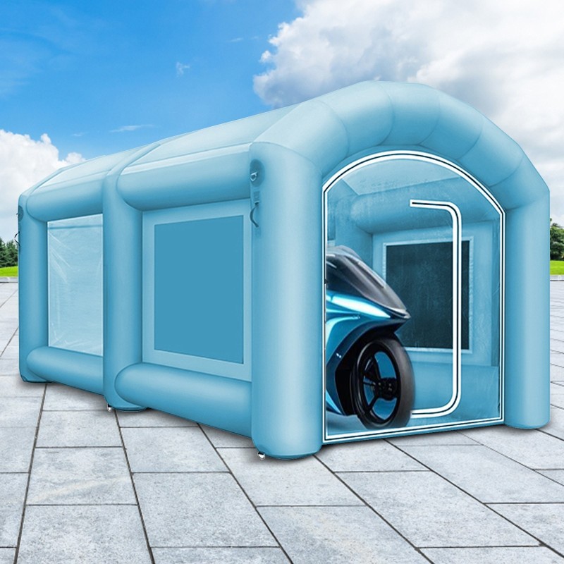 Täytettävä maalausteltta 210D oxford-kangas ja PVC 4x2,5x2,2 m autoille ja moottoripyörille