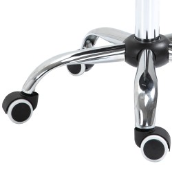 Ergonominen satulatuoli säädettävä 49–61 cm pyörillä toimistoon ja hoitoloihin, musta