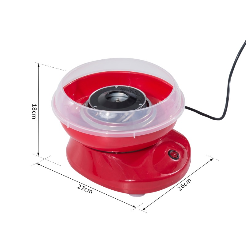 Hattarakone kotiin 18 cm 450–550 W ruostumaton teräs/punainen mittalusikalla ja tikuilla