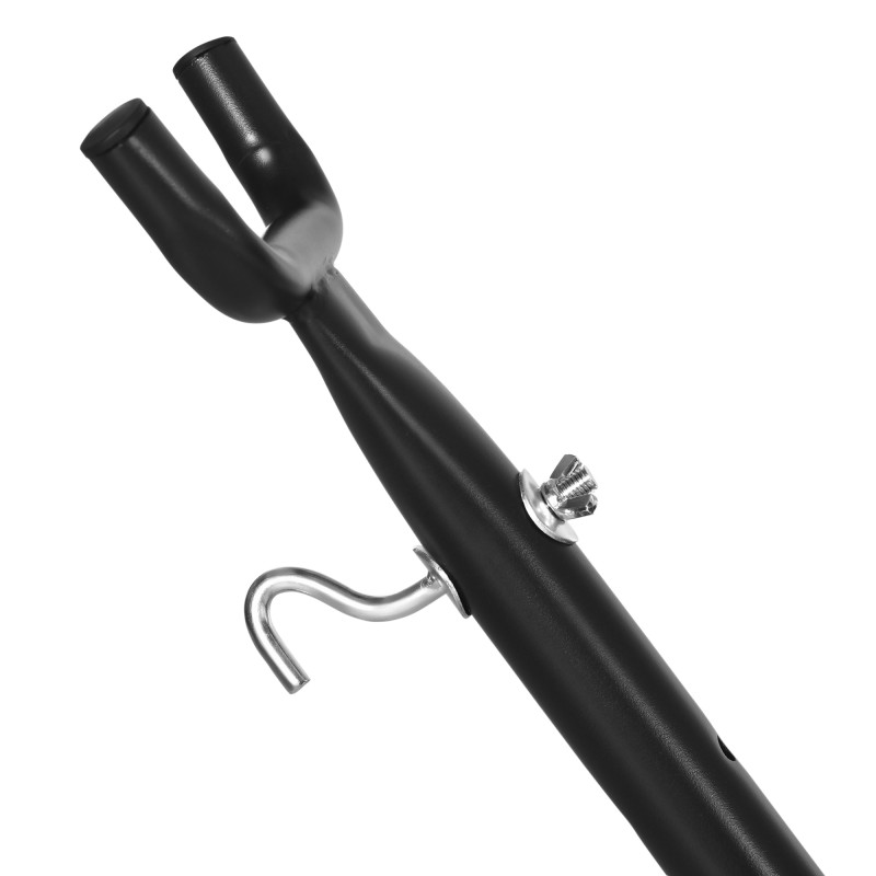 Riippumaton jalusta metallia 280 x 120 x 110 cm musta kantavuus 120 kg ulko- ja sisäkäyttöön