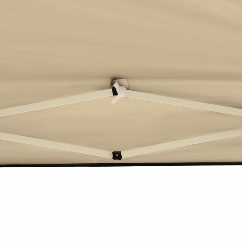 Pop up -paviljonki 2,95 x 2,95 m, musta, teräsrunko ja Oxford-kangas, UV-suojaus