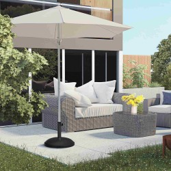 Aurinkovarjon jalusta 25 kg sementtipohja musta, 3 adapteria (35/38/48 mm)