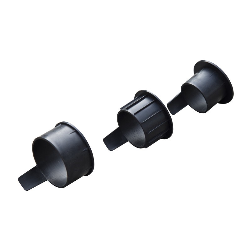 Aurinkovarjon jalusta 25 kg sementtipohja musta, 3 adapteria (35/38/48 mm)