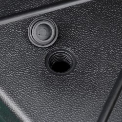 Täytettävä aurinkovarjon jalka 40 kg, musta, HDPE, Ø60 cm, 38/48 mm varjoputkelle, parveke/terassi/puutarha