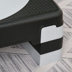 Aerobic-porras 3-tasoinen korkeussäädettävä 80 x 31 x 20 cm musta-harmaa muovi