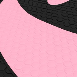 Aerobic-kuntolauta, säädettävä 10/15/20 cm, 80 x 31 cm, max 150 kg, musta/harmaa/vaaleanpunainen, muovi