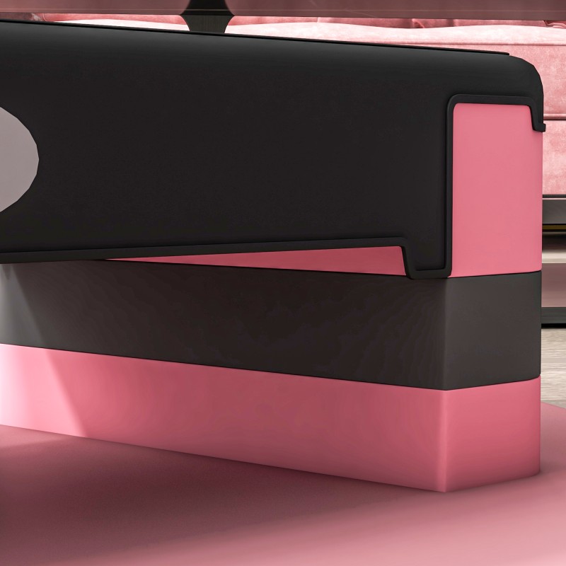 Aerobic-kuntolauta, säädettävä 10/15/20 cm, 80 x 31 cm, max 150 kg, musta/harmaa/vaaleanpunainen, muovi