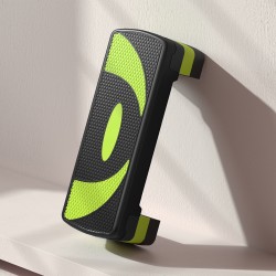 Korkeussäädettävä aerobic-askelalusta 80 x 31 cm, 10–20 cm, musta-vihreä, max 150 kg