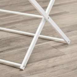 Taitettava 8-tasoinen pyykinkuivausteline, metallia ja ABS-muovia, valkoinen 74 x 35 x 144 cm