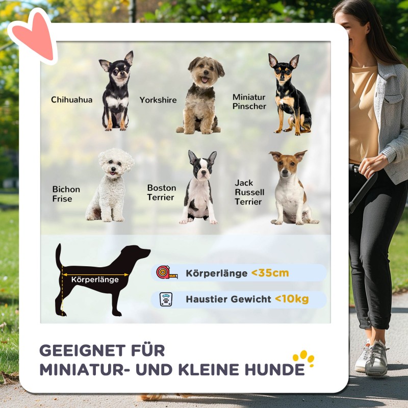 Koiravaunu / hundewagen pienille koirille, enintään 10 kg, taittuva, säädettävä aurinkosuoja, 2 mukinpidikettä, väri silver