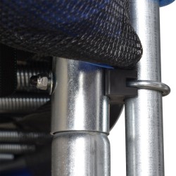 Kuntotrampoliini turvaverkolla Ø305 cm sininen/musta teräs sisä- ja ulkokäyttöön nuorille ja aikuisille 113,6 kg